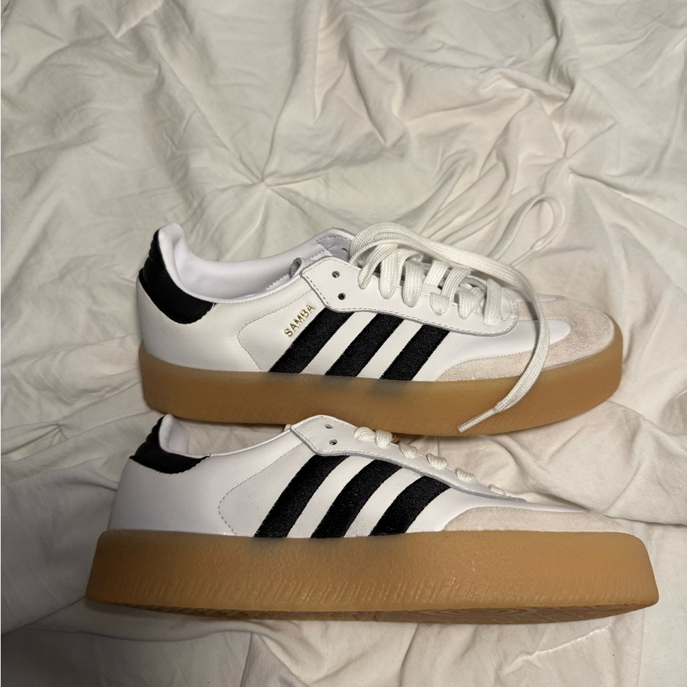Adidas Sambae White and Black Sneakers